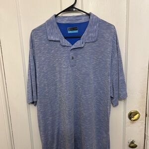 PGA Tour Men's Heathered Blue Polo Shirt